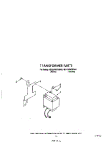 10 - Transformer parts for Whirlpool Refrigerator 4ED25PWXWN00 / from AppliancePartsPros.com