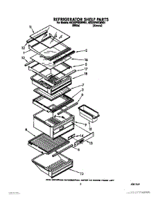04 - Refrigerator Shelf parts for Whirlpool Refrigerator 4ED25PWXWN01 from AppliancePartsPros.com