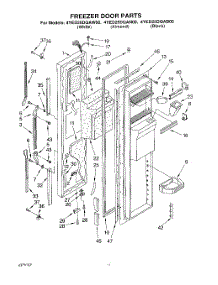 07 - Freezer Door parts for Whirlpool Refrigerator 4YED25DQAB00 / from AppliancePartsPros.com