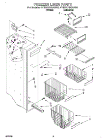 04 - Freezer Liner parts for Whirlpool Refrigerator 4YED27DQAN00 / from AppliancePartsPros.com