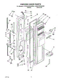 07 - Freezer Door parts for Whirlpool Refrigerator 4YED27DQAN00 / from AppliancePartsPros.com
