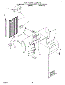 10 - Air Flow parts for Whirlpool Refrigerator 4YED27DQAN00 / from AppliancePartsPros.com