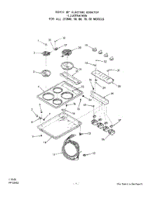 02 - Section parts for Whirlpool Cooktop 2178W50 / from AppliancePartsPros.com