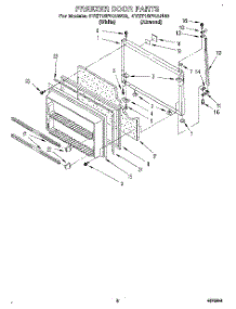 05 - Freezer Door parts for Whirlpool Refrigerator 4YET18PKAN00 / from AppliancePartsPros.com