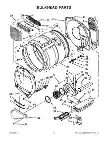 03 - Bulkhead Parts parts for Whirlpool Dryer 3LWED4800YQ2 / from AppliancePartsPros.com