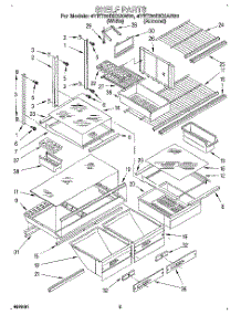 04 - Shelf, Lit / Optional parts for Whirlpool Refrigerator 4YET20DKAW00 / from AppliancePartsPros.com