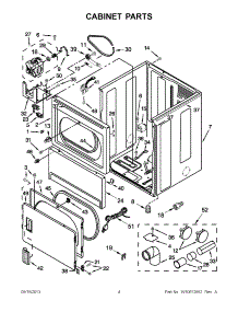 02 - Cabinet Parts parts for Whirlpool Dryer 3LWGD4800YQ2 / from AppliancePartsPros.com