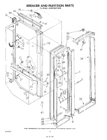 03 - Breaker And Partition parts for Whirlpool Refrigerator 4KSRF22DTA00 / from AppliancePartsPros.com