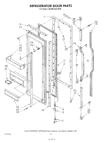 04 - Refrigerator Door parts for Whirlpool Refrigerator 4KSRF22DTP00 / from AppliancePartsPros.com