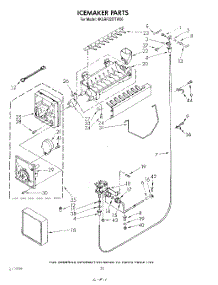 11 - Ice Maker parts for Whirlpool Refrigerator 4KSRF22DTP00 / from AppliancePartsPros.com