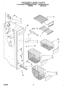 04 - Freezer Liner parts for Whirlpool Refrigerator 4KSRS25QAA00 / from AppliancePartsPros.com