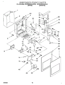 08 - Dispenser Front parts for Whirlpool Refrigerator 4KSRS25QAA00 / from AppliancePartsPros.com