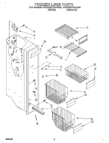 04 - Freezer Liner parts for Whirlpool Refrigerator 4KSRS27QAA00 / from AppliancePartsPros.com