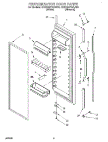06 - Refrigerator Door parts for Whirlpool Refrigerator 4KSRS27QAA00 / from AppliancePartsPros.com