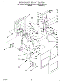 08 - Dispenser Front parts for Whirlpool Refrigerator 4KSRS27QAA00 / from AppliancePartsPros.com