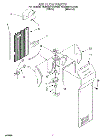 10 - Air Flow parts for Whirlpool Refrigerator 4KSRS27QAA00 / from AppliancePartsPros.com