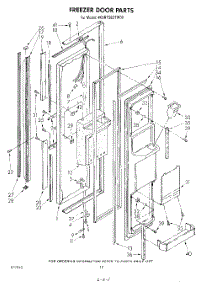 07 - Freezer Door parts for Whirlpool Refrigerator 4KSRT26DTP00 / from AppliancePartsPros.com