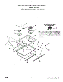 04 - Section parts for Whirlpool Range 2521B50 / from AppliancePartsPros.com