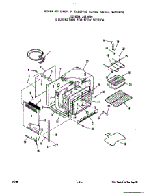 06 - Section parts for Whirlpool Range 2521B50 / from AppliancePartsPros.com