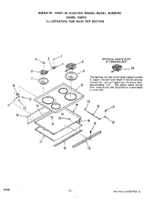 04 - Section parts for Whirlpool Range 2540W60 / from AppliancePartsPros.com