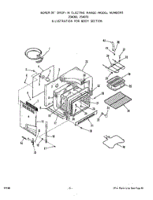 06 - Section parts for Whirlpool Range 2540W70 / from AppliancePartsPros.com