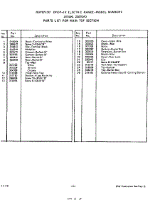 04 - Section parts for Whirlpool Range 2570WA0 / from AppliancePartsPros.com