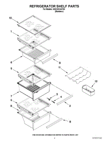 03 - Refrigerator Shelf Parts parts for Whirlpool Refrigerator 6ISC20C6AY00 / from AppliancePartsPros.com