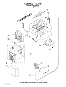 10 - Icemaker Parts parts for Whirlpool Refrigerator 6ISC20C6AY00 / from AppliancePartsPros.com