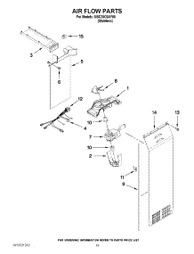 11 - Air Flow Parts parts for Whirlpool Refrigerator 6ISC20C6AY00 / from AppliancePartsPros.com