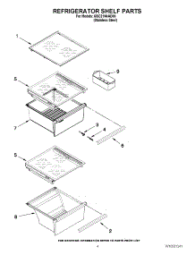 03 - Refrigerator Shelf Parts parts for Whirlpool Refrigerator 6ISC21N4AD00 / from AppliancePartsPros.com