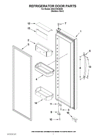 05 - Refrigerator Door Parts parts for Whirlpool Refrigerator 6ISC21N4AD00 / from AppliancePartsPros.com
