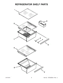 03 - Refrigerator Shelf Parts parts for Whirlpool Refrigerator 6ISC21N4AF00 / from AppliancePartsPros.com