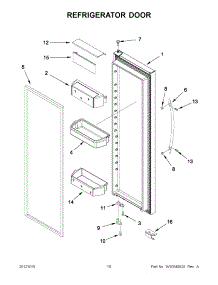 05 - Refrigerator Door parts for Whirlpool Refrigerator 6ISC21N4AF00 / from AppliancePartsPros.com