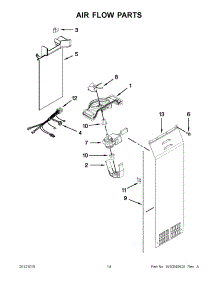 07 - Air Flow Parts parts for Whirlpool Refrigerator 6ISC21N4AF00 / from AppliancePartsPros.com
