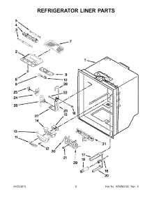03 - Refrigerator Liner Parts parts for Whirlpool Refrigerator 5KBFS20EAX01 / from AppliancePartsPros.com