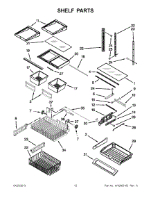 06 - Shelf Parts parts for Whirlpool Refrigerator 5KBFS20EAX01 / from AppliancePartsPros.com