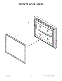07 - Freezer Door Parts parts for Whirlpool Refrigerator 5KBFS20EAX01 / from AppliancePartsPros.com