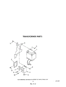 10 - Transformer parts for Whirlpool Refrigerator 6ED22DWXTN00 / from AppliancePartsPros.com