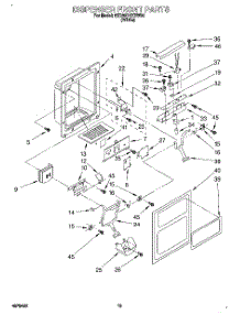 08 - Dispenser Front parts for Whirlpool Refrigerator 6ED25DQXBB00 / from AppliancePartsPros.com