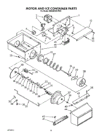 06 - Motor And Ice Container parts for Whirlpool Refrigerator 6ED25DQXVN00 from AppliancePartsPros.com