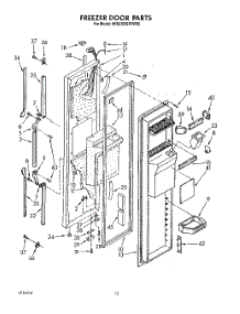 08 - Freezer Door parts for Whirlpool Refrigerator 6ED25DQXVN00 from AppliancePartsPros.com