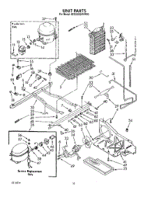 11 - Unit parts for Whirlpool Refrigerator 6ED25DQXVN00 from AppliancePartsPros.com