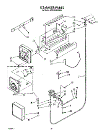 14 - Icemaker , Lit / Optional parts for Whirlpool Refrigerator 6ED25DQXVN00 from AppliancePartsPros.com