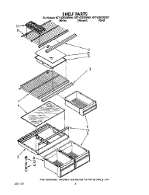 05 - Shelf parts for Whirlpool Refrigerator 6ET16ZKXWG01 / from AppliancePartsPros.com