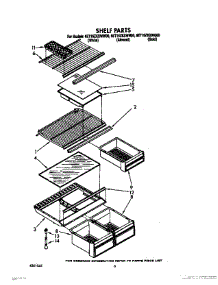 05 - Shelf parts for Whirlpool Refrigerator 6ET16ZKXWN00 / from AppliancePartsPros.com