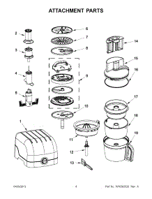 02 - Attachment Parts parts for Whirlpool Food Processor 5KFP1644EAC0 / from AppliancePartsPros.com