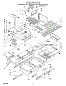 04 - Shelf, Lit / Optional parts for Whirlpool Refrigerator 6ET18DKXAN00 / from AppliancePartsPros.com