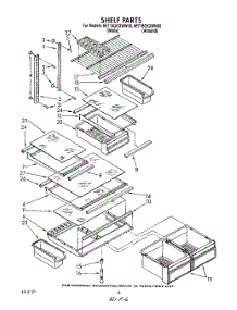 05 - Shelf parts for Whirlpool Refrigerator 6ET18GKXWN00 / from AppliancePartsPros.com