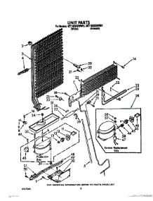 07 - Unit parts for Whirlpool Refrigerator 6ET18GKXWN01 / from AppliancePartsPros.com