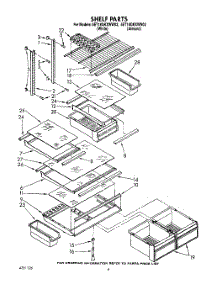 05 - Shelf parts for Whirlpool Refrigerator 6ET18GKXWN02 / from AppliancePartsPros.com